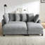 Sectional Sofa, L-Shaped Sofa, Upholstered Sectional Sofa With Movable Ottoman And Six Throw Pillows-1976197956