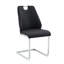 Ensemble de 4 chaises de salle à manger modernes - Cuir d'unité centrale avec maille dorée et anneau argenté, dossier haut-1088422020