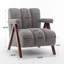 Fauteuil Dormon rembourré avec pieds en bois massif-1398806987