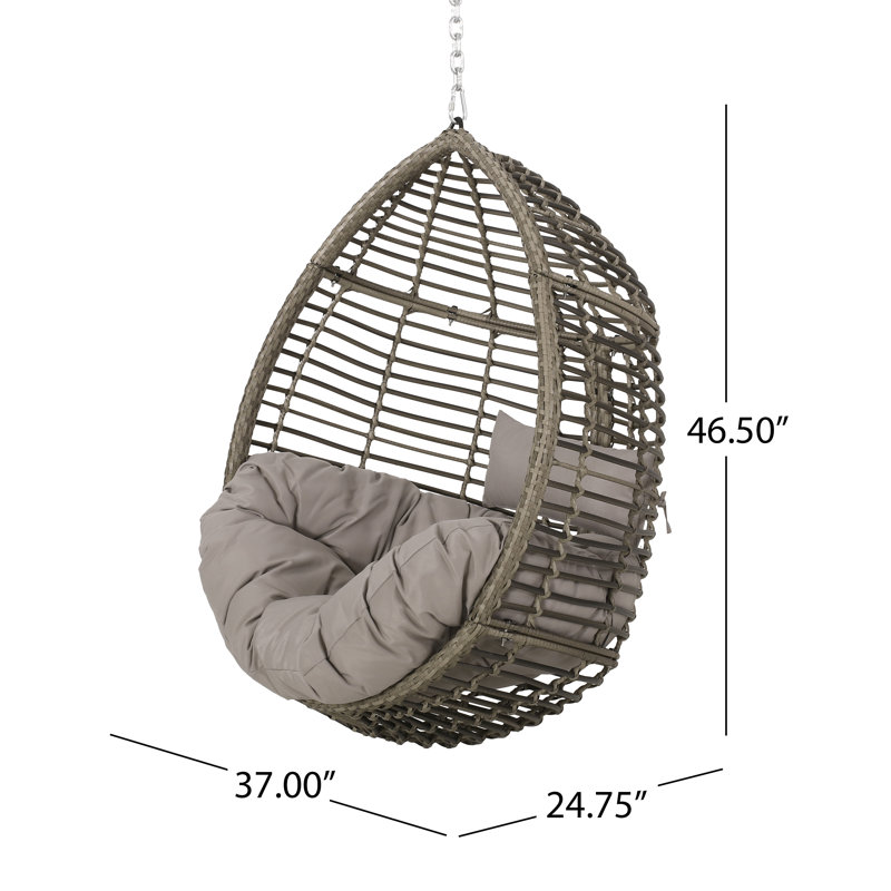 Balancelle Dallas, Cadre gris / coussin gris