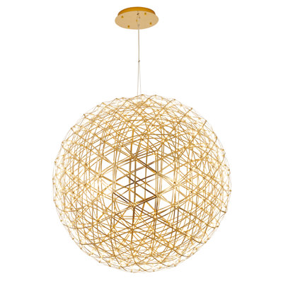 252-Light Gold Dimmable Globe LED Chandelier