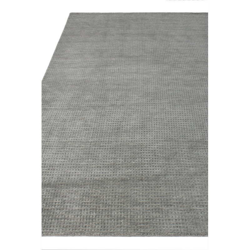 Handloomed Gray Wool Rectangular Rug 12' x 15'