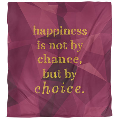 Housse de couette simple avec citation inspiration de bonheur