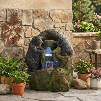 Fontaine de sol à niveaux 23,75 po Moss & Black