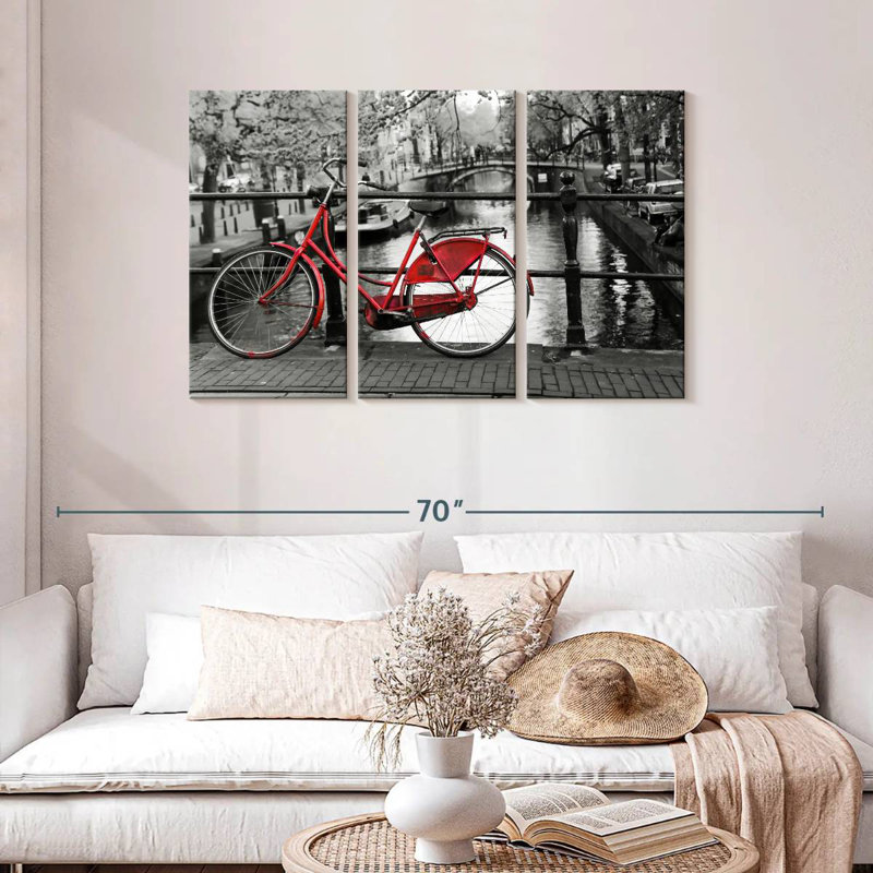 Mehar Red Amsterdam Bicycle, 28" H x 45" W
