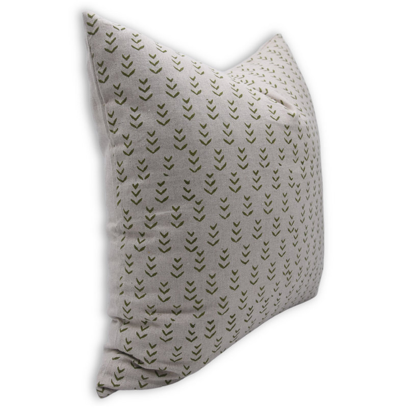 Linen Pillow Cover, Rectangular, 14" x 36", Green/Gray Floral 1