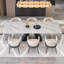 63'' to 94.5” Extendable Dining Table For 8-10 with Sintered Stone Tabletop and Metal Base-1513149535-1530067928