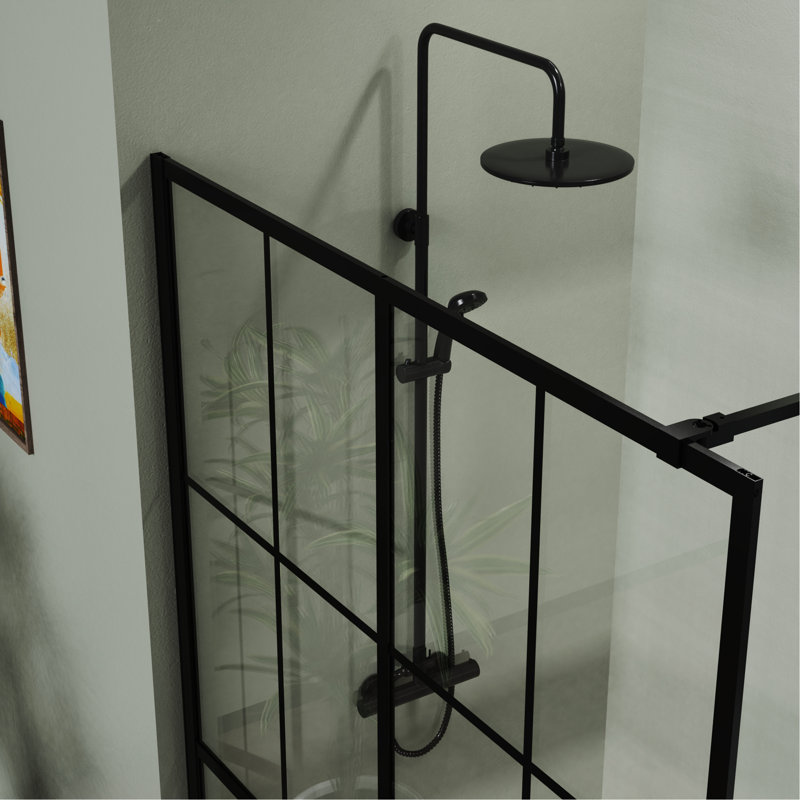 Écran de douche 46 po x 72 po noir