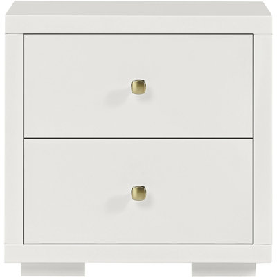 Table de chevet 2 tiroirs en bois