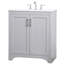 Moore 30'' Single Bathroom Vanity with Engineered Marble Top-1100499804