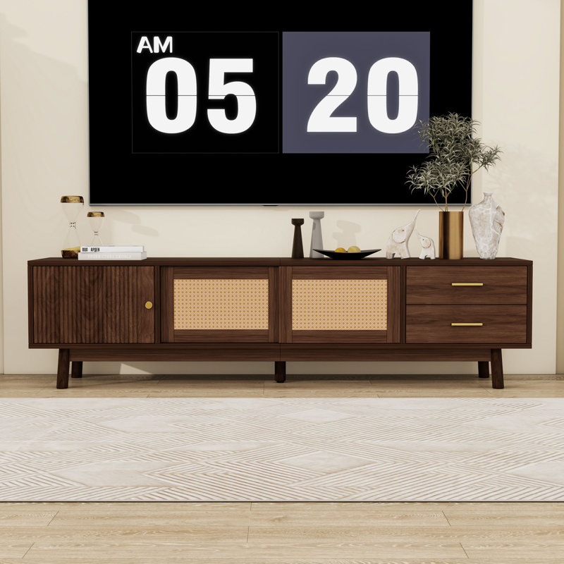 Meuble télé avec 2 tiroirs, armoire et portes
