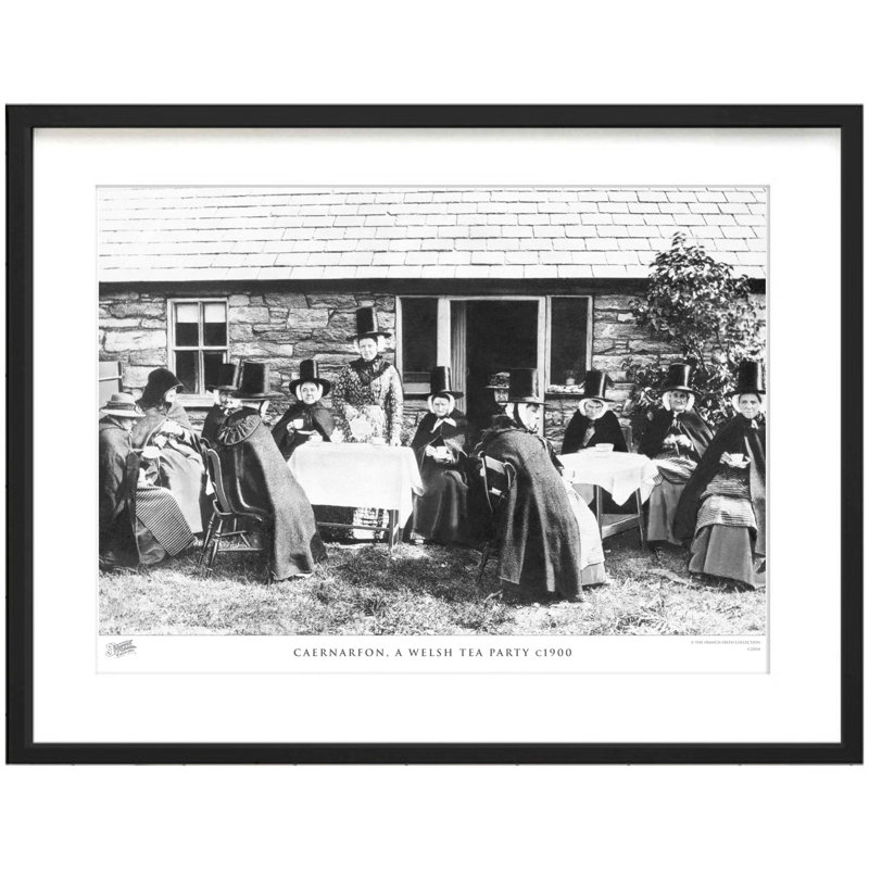 Caernarfon, A Welsh Tea Party C1900 - Single Picture Frame Print, 28cm H x 36cm W x 2.3cm D