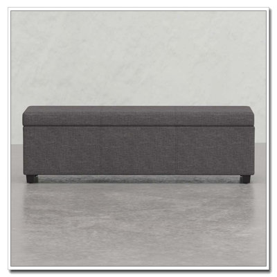 Très grand banc de rangement avec repose-pieds