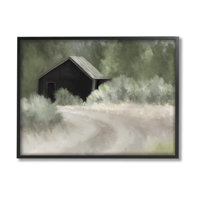 " Rural Cabin Countryside Trail " by Kamdon Kreations Painting Print