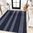 Braylyn Trellis Stripe Machine-Washable Navy/Gray Rug-34642910