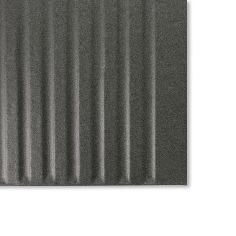 Kings Loft 7-7/8 In. X 15-3/4 In. Fluted Ceramic Wall Tile, Black