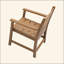 Chaise de salle à manger de patio avec ensemble de 2 accoudoirs, matériau HIP avec chaise imitation grain de bois texturé-382426410