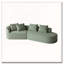 Canapé modulaire surdimensionné en chenille avec 4 coussins décoratifs Chenille-22873169