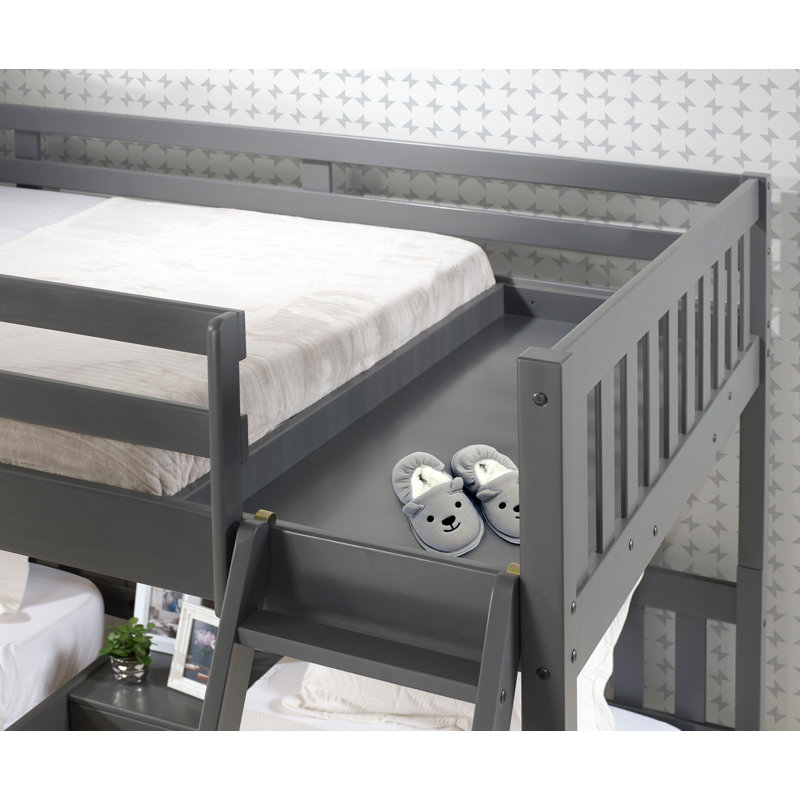 Ayasha Twin over Twin over Full Triple Bed, Dark Gray