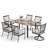 6 - Person Metal Patio Dining Set With Rectangular Table , Cushions Included