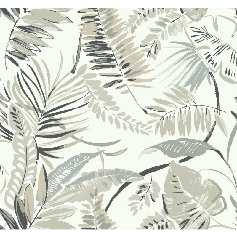 Papier peint tropical, Blanc