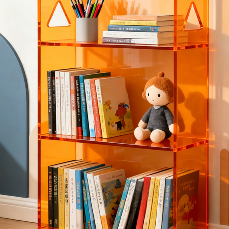 Bibliothèque orange Orange, (4 tablettes) H 49,21 po x l 31,5 po x P 11,81 po