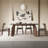 Retro simple rectangular dining table set-104357657