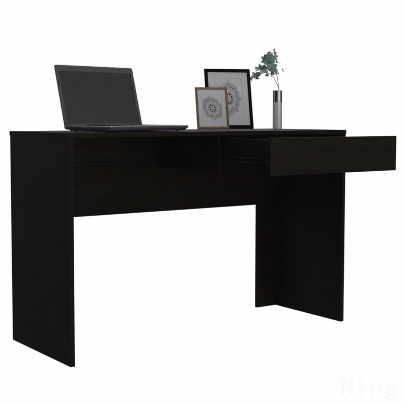 Bureau d'écriture Acre, noir avec un tiroir