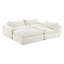 Canapé en chenille de 116 po entièrement compressé avec mousse à haute densité, dossier et coussin de siège intégrés, bordure décorative, conception sans pattes, aucun assemblage requis-1234613739