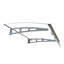 Auvent de porte d 34 po fait de feuille de polycarbonate solide pratiquement en cristal de 0,137 pouce / 3,5 mm d'épaisseur avec cantonnière en polyester pour maison en bois.-111463231-111463234