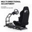 Anman Racing Simulator Stand with Black Seat, Not Include Steering wheel & Wheels & Pedals and Shifter Handbrake
