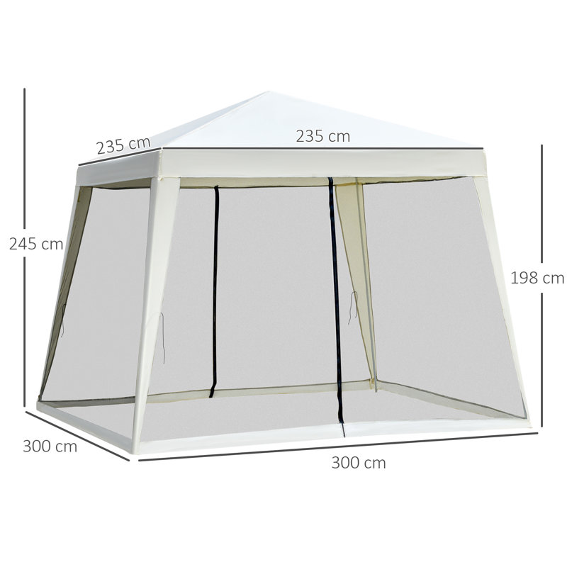 Mcclinton 3m x 3m Steel Party Tent, Cream