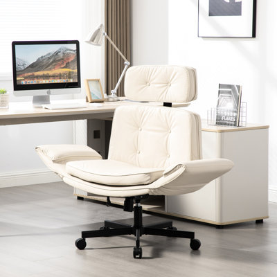 Fauteuil en croix avec siège pivotant à 360 degrés et réglable, siège en cuir de polyuréthane, siège confortable et stable, animal de compagnie, bureau à 6 vitesses, siège à bascule doux, amovible,