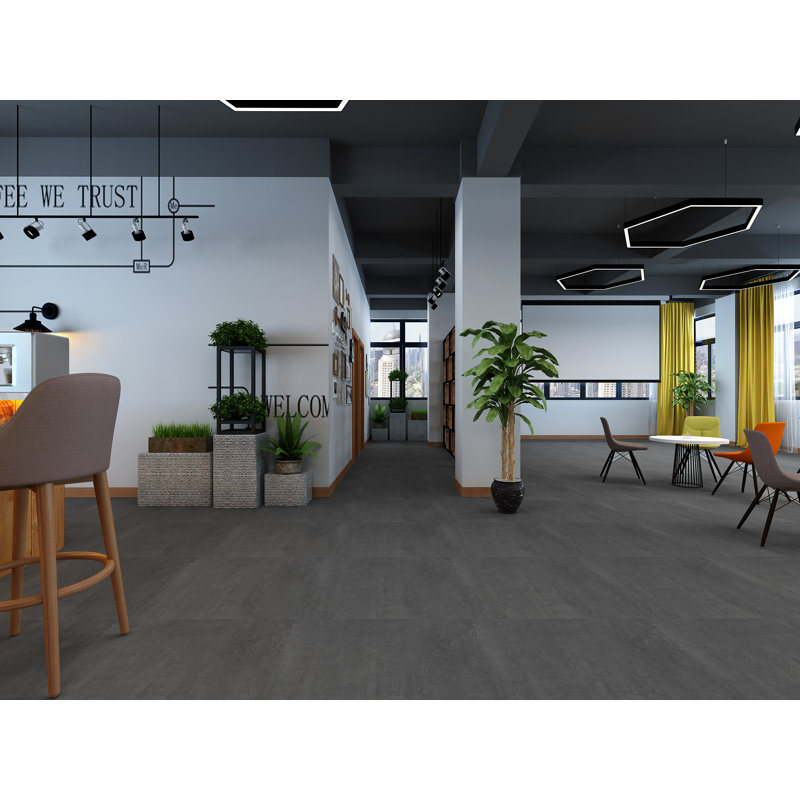Briniyah 45.7cm W x 45.7cm L x 8cm Oak Laminate Flooring, Dark Grey