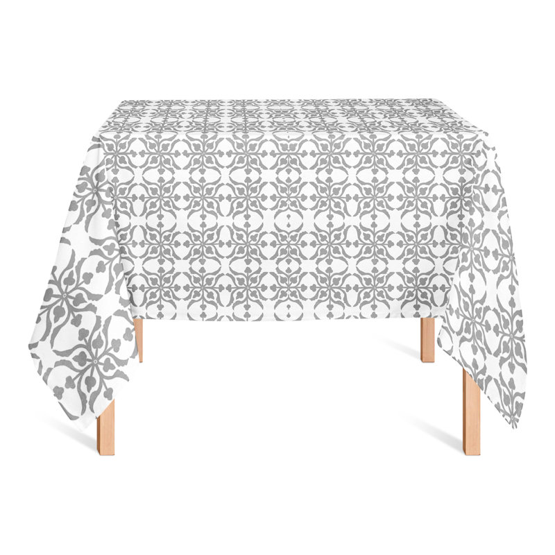 Thon Geometric Square Tablecloth, Gray