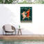 Bolognaise «A» avec un chat sauvage sur toile-98096617