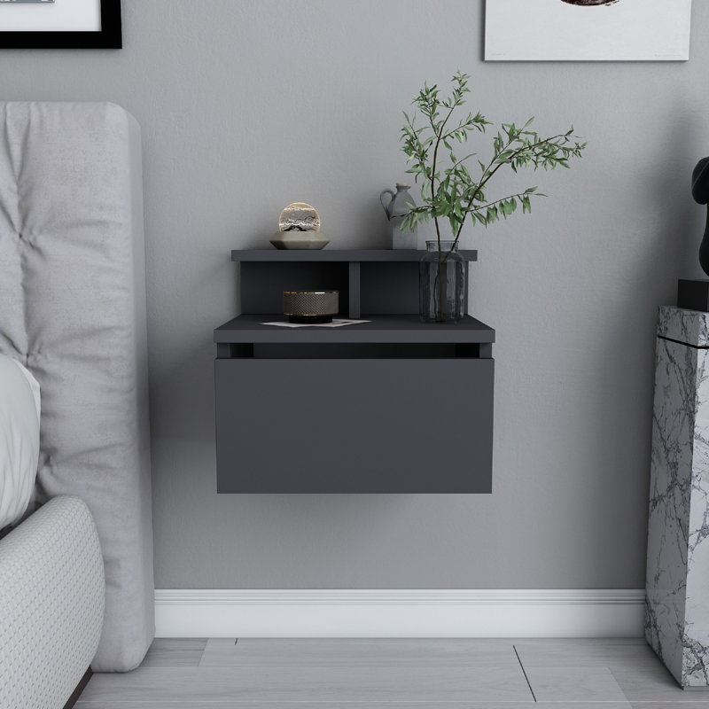 Ronassi Bedside Table, Anthracite