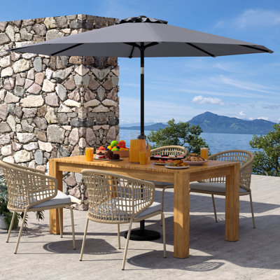 290 CM Patio Umbrella Outdoor Market Umbrella W/ Crank