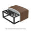 Pouf carré moderne Cupertino recouvert de cuir