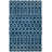 Philo Hand Tufted Wool/Viscose Geometric Rug in Navy-2066208635