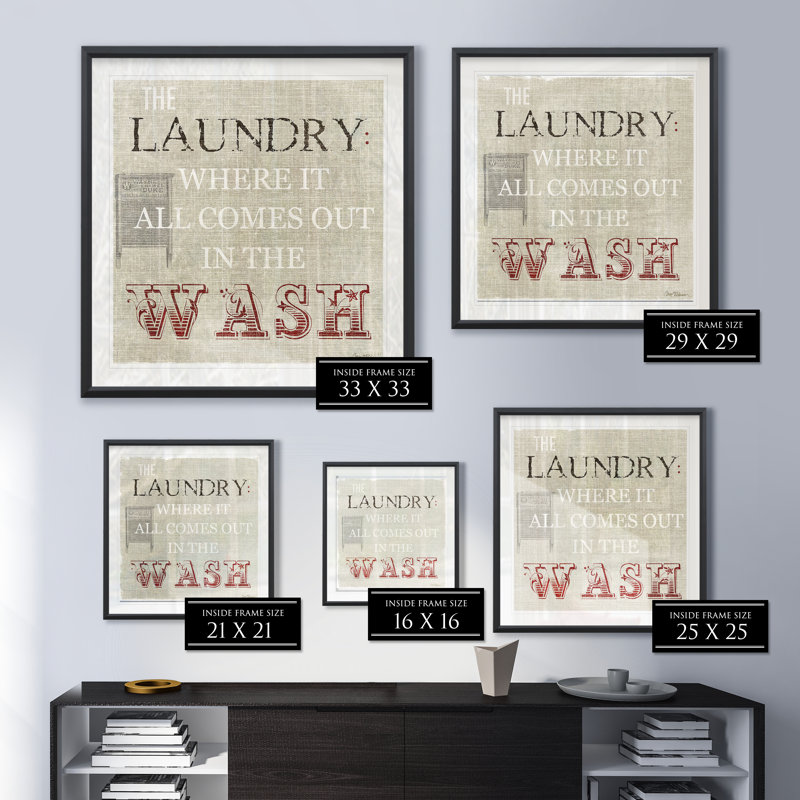" The Laundry ", 22.5" H x 22.5" W x 1.5" D