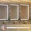 Miroir de salle de bain / de salle de bain à DEL à intensité variable et antibuée avec rétroéclairage, cadre en aluminium antirouille, verre HD-1079837205