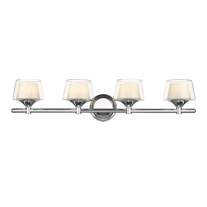 4 - Light Dimmable Bath Bar, Polished Chrome