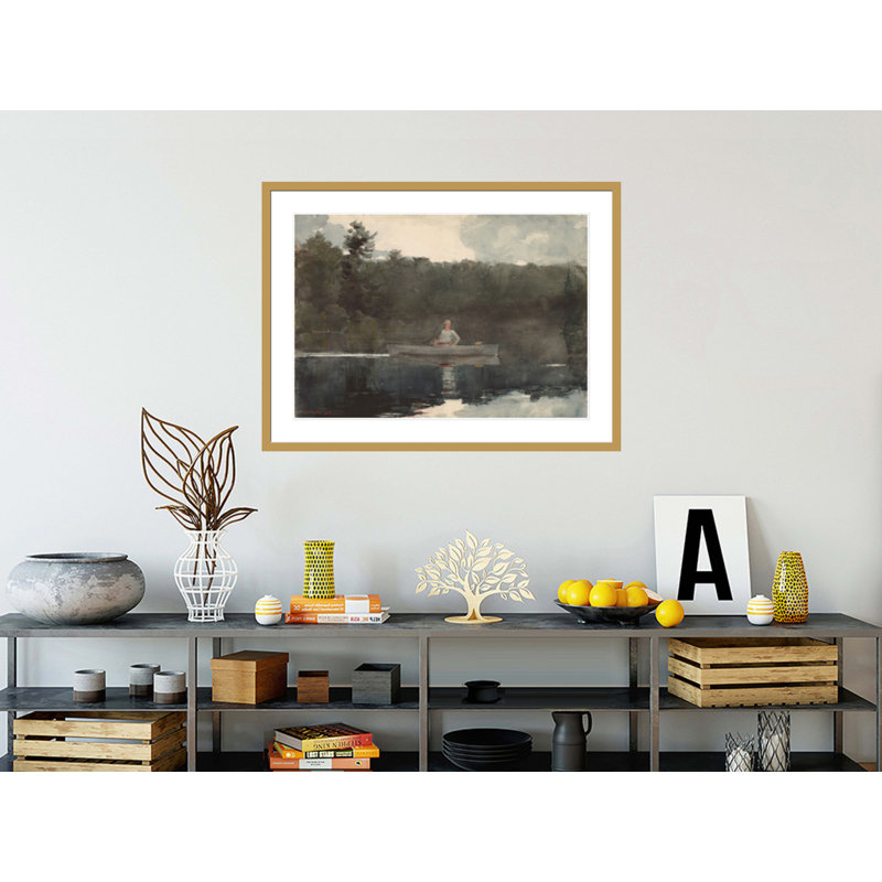 «The Lone Fisherman» par Winslow Homer, impression giclée encadrée, H 31,06 po x l 41,5 po