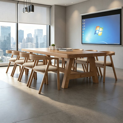 Simple Rectangular Solid Wood Conference Tables
