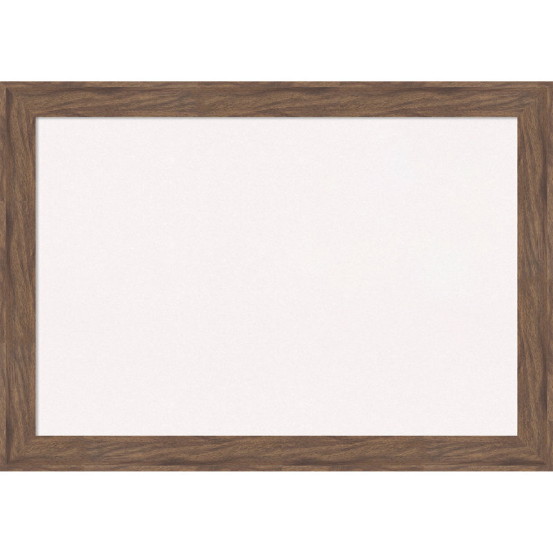 Tableau de bord encadré brun moyen pia, babillard en liège blanc, tableau d'organisation, tableau d'affichage, White