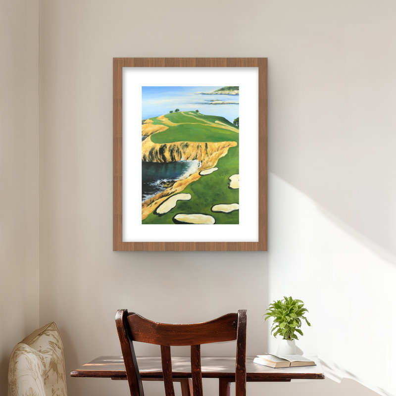 Reproduction de la vue par satellite Pebble Beach Golf Liens - Décoration intérieure, Brun