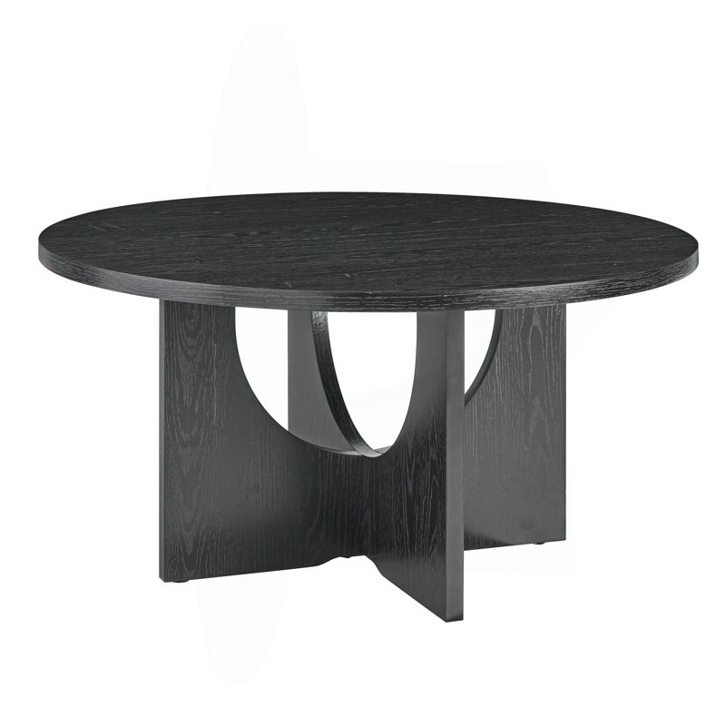 Modern Minimalist Coffee Table, Black, Black