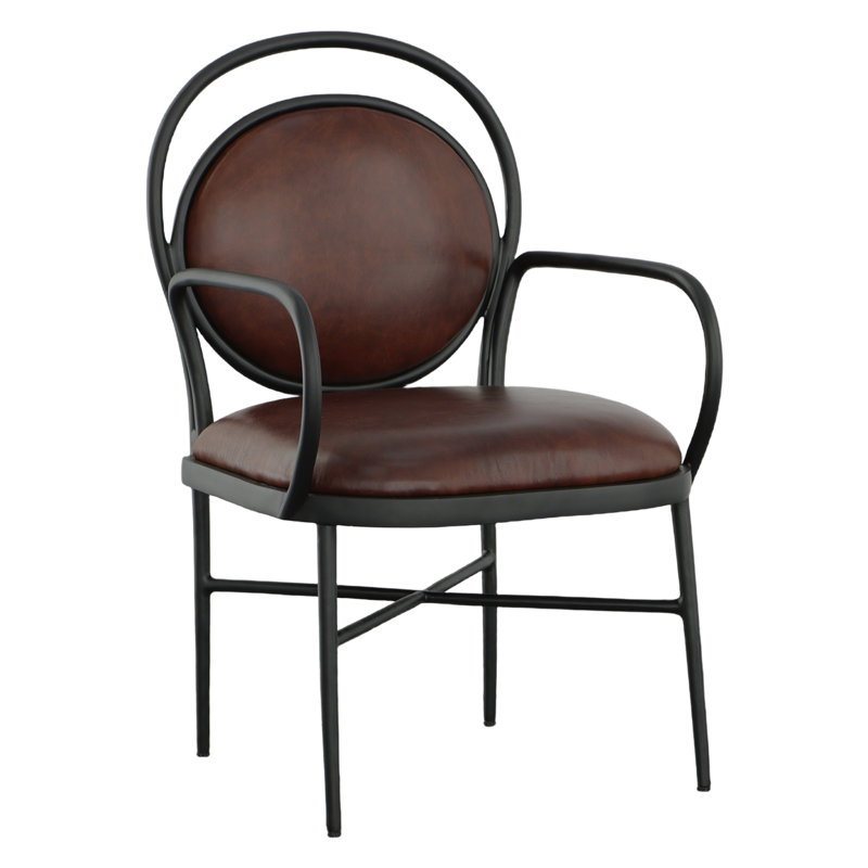 BD Warner Arm Chair in Chocolate/Black