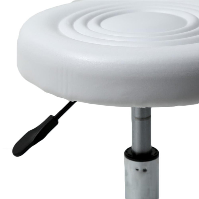 Tabouret de bar pivotant à hauteur réglable Klucevsek, Blanc
